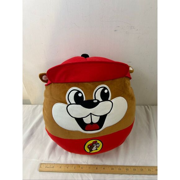 Bucees round beaver 16" plush red brown - Picture 5 of 6